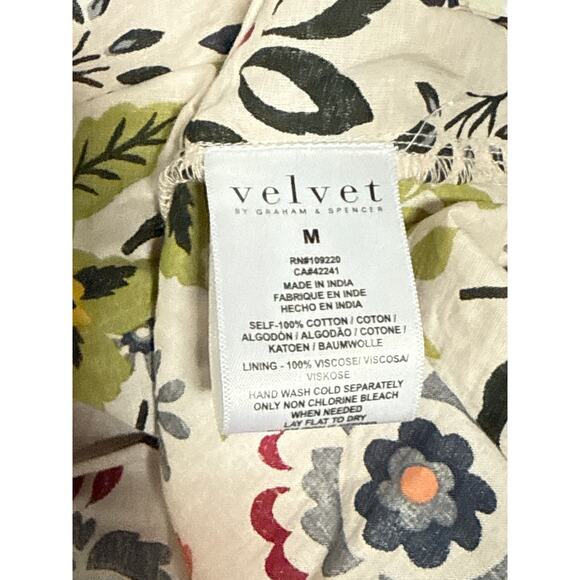 Velvet By Graham And Spencer Dress Women’s Medium Multicolor Floral Sleeveless - Picture 4 of 5